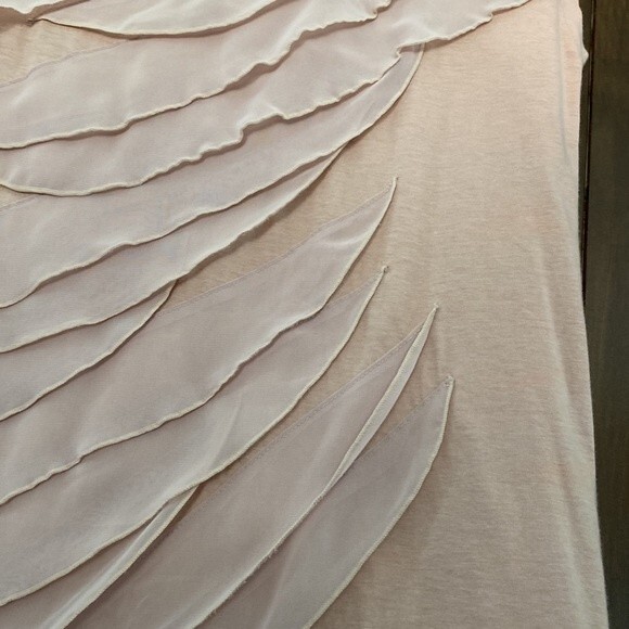 312) Lauren Conrad  Pink/Mauve sleevelss tee w/ sheer layering detail EUC Sz. M - Picture 5 of 6